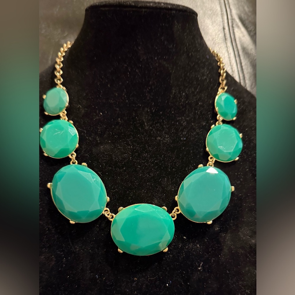 Tasha Gold and Green Statement Necklace